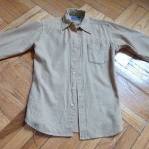 Pendleton 100% Wool Tan Shirt, Men's Size Small